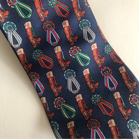 GUCCI Luxury Equestrian Vintage Silk Tie Rare - Picture 3 of 11